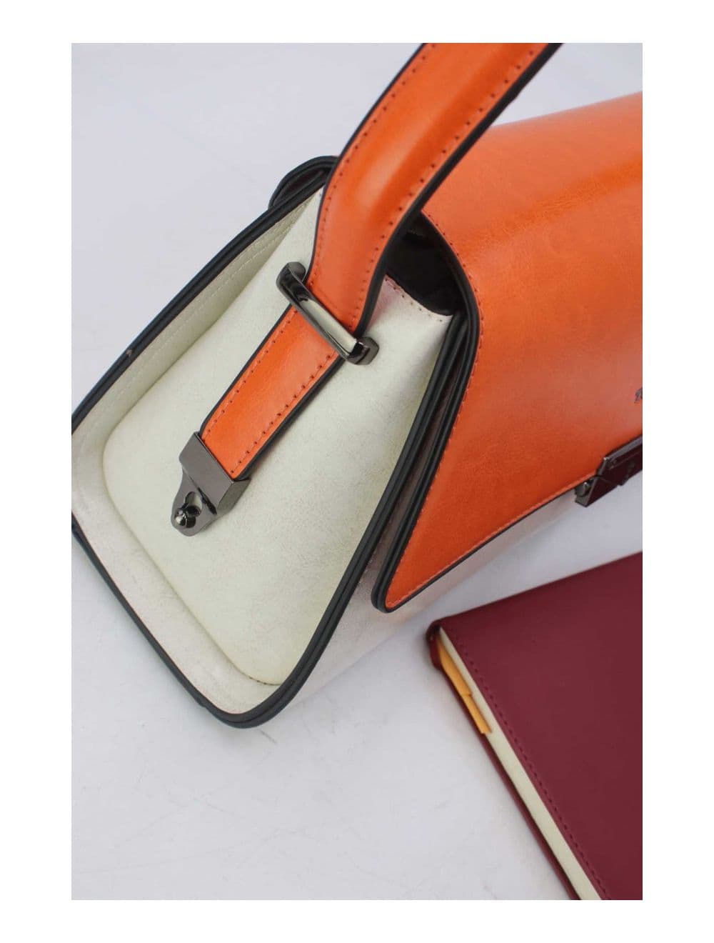 Sac Porté Épaule Vintage 24B-6127-Beige/Orange