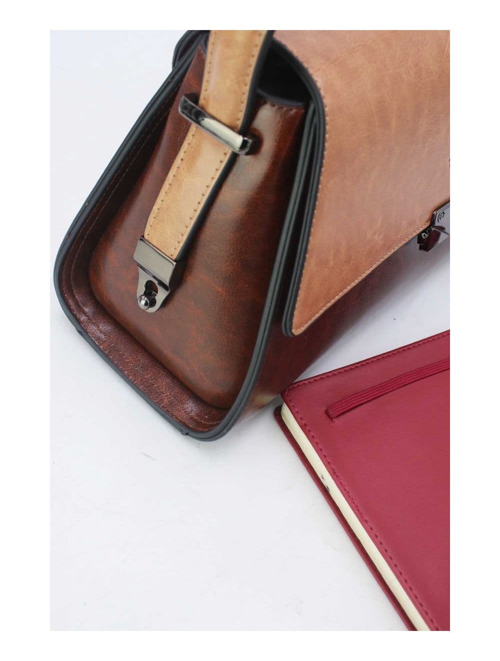Sac Porté Épaule Vintage 24B-6127-Coffee/Apricot