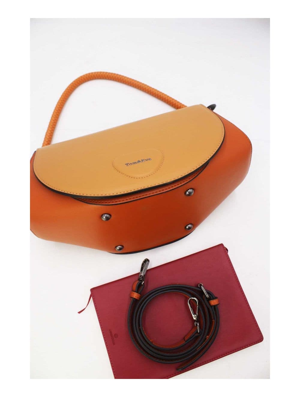 Sac Porté Épaule Tricolore 24B-6012-Brown/Coffee/Apricot — vue 4