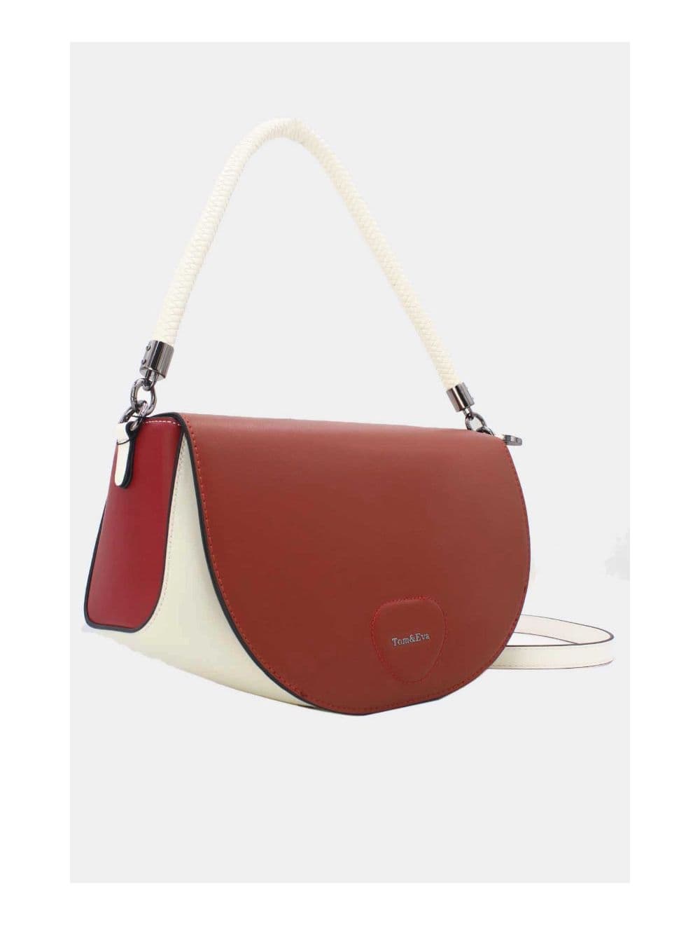 Sac Porté Épaule Tricolore 24B-6012-White/Red/Orange — vue 3