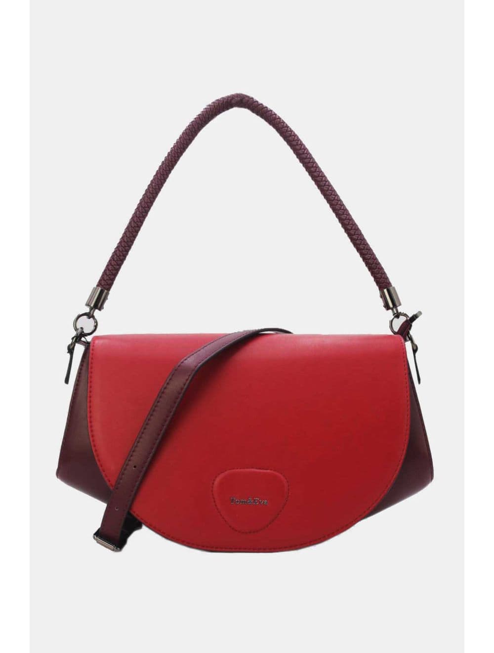 Sac Porté Épaule Tricolore 24B-6012-D.red/White/Wine — vue 3