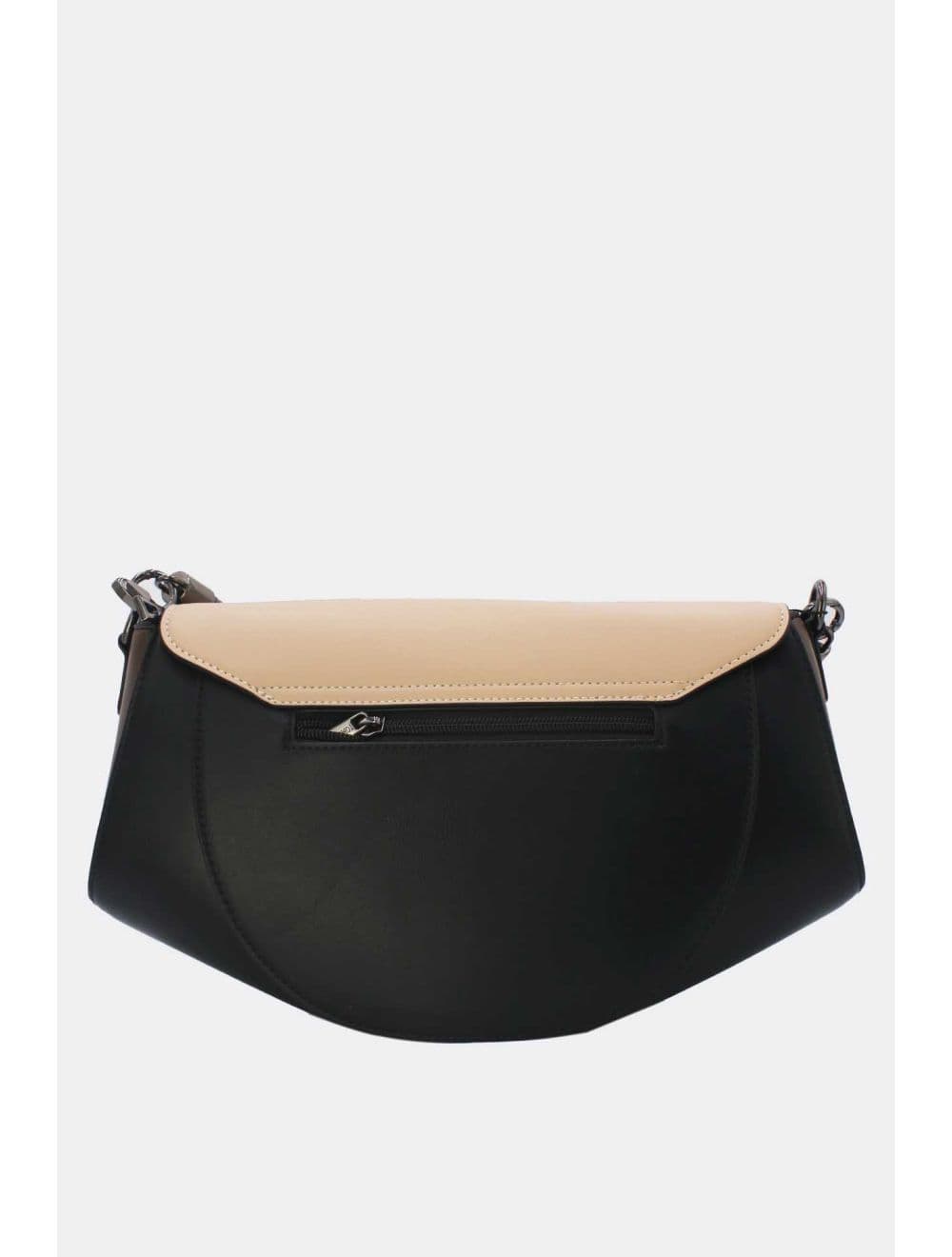 Sac Porté Épaule Tricolore 24B-6012-Black/Coffee/Khaki — vue 3
