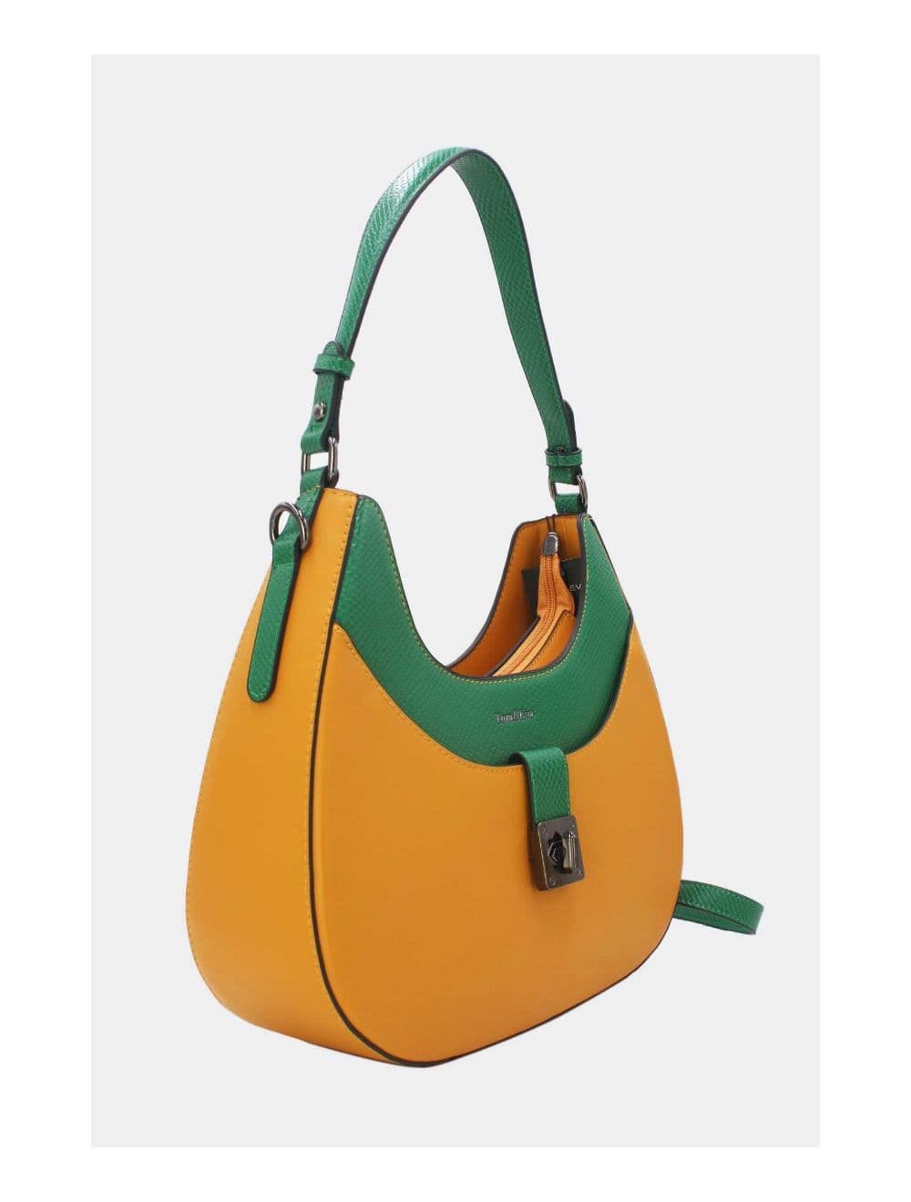 Sac Porté Épaule Effet Serpent 24B-6100-Yellow/Green — vue 3