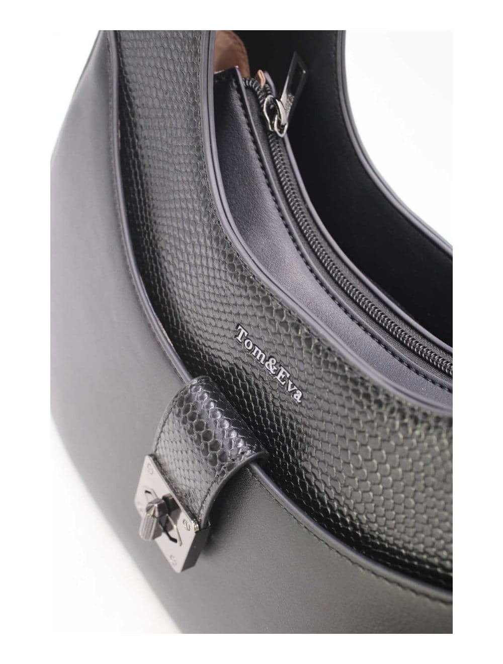 Sac Porté Épaule Effet Serpent 24B-6100-Noir