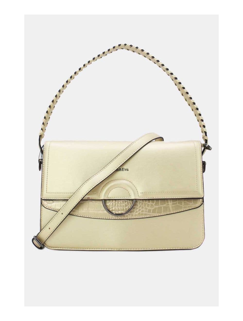 Sac Porté Épaule Femme Patchwork 24B-6031-Doré — vue 2
