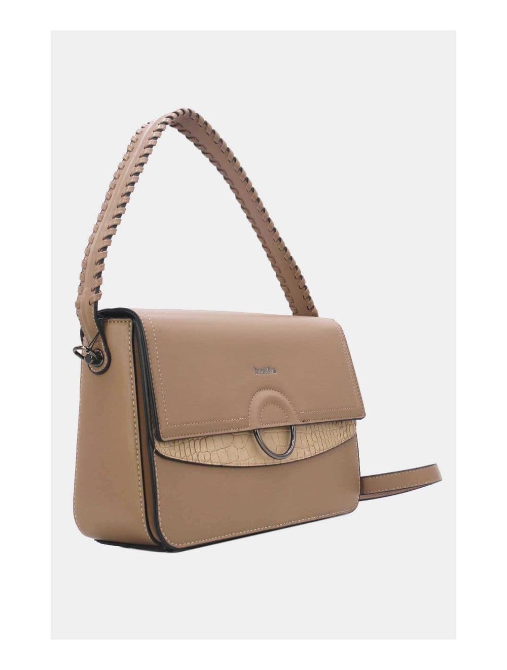Sac Porté Épaule Femme Patchwork 24B-6031-Kaki — vue 2