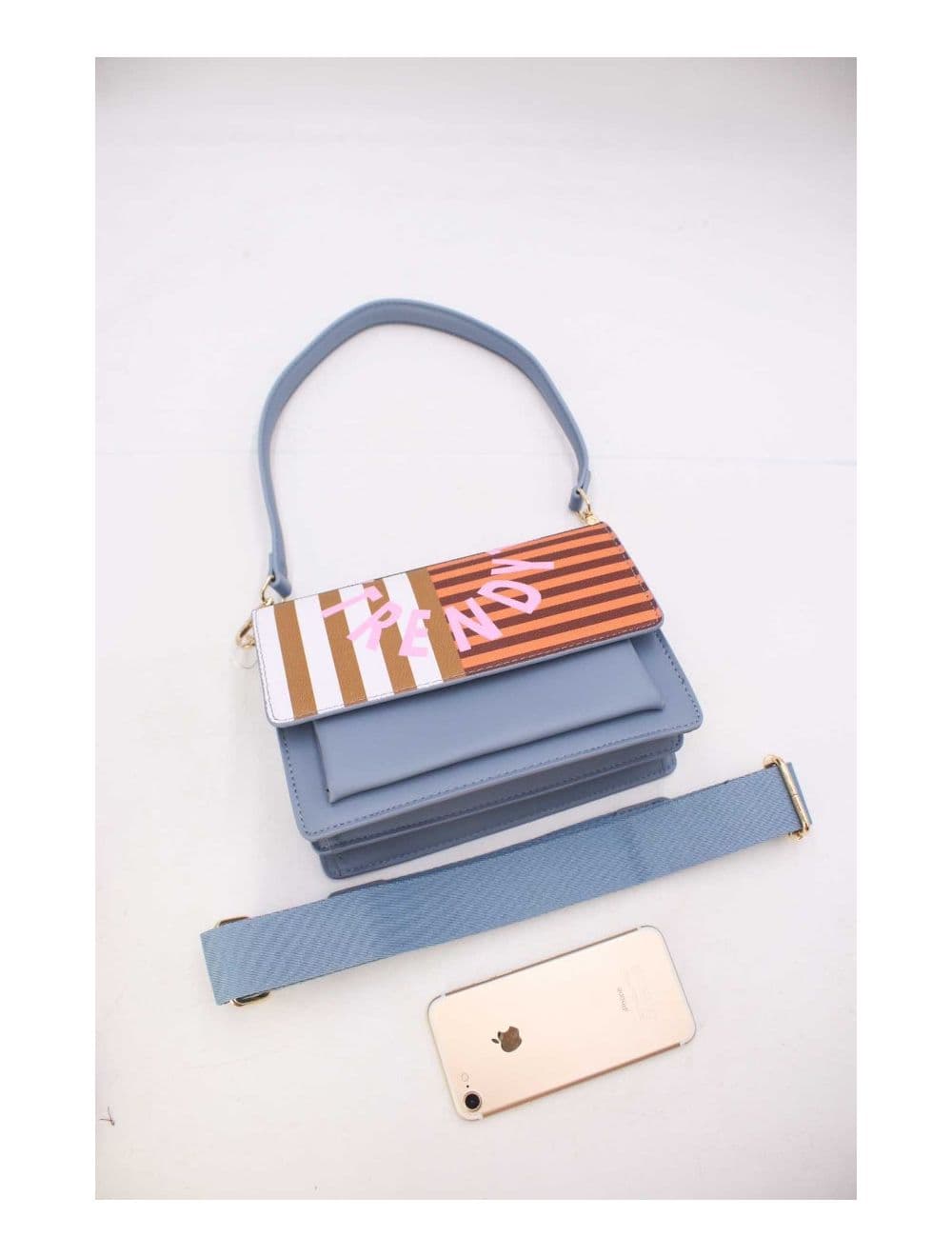 Sac Porté Épaule Multipoches 24P-6083-Bleu — vue 4