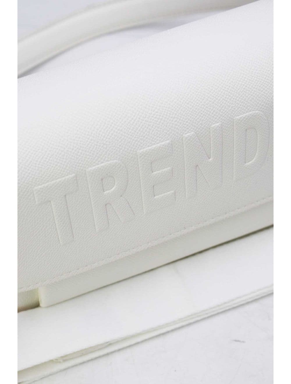 Sac Double Porté Effet Cuir Grainé 24P-6084-Blanc
