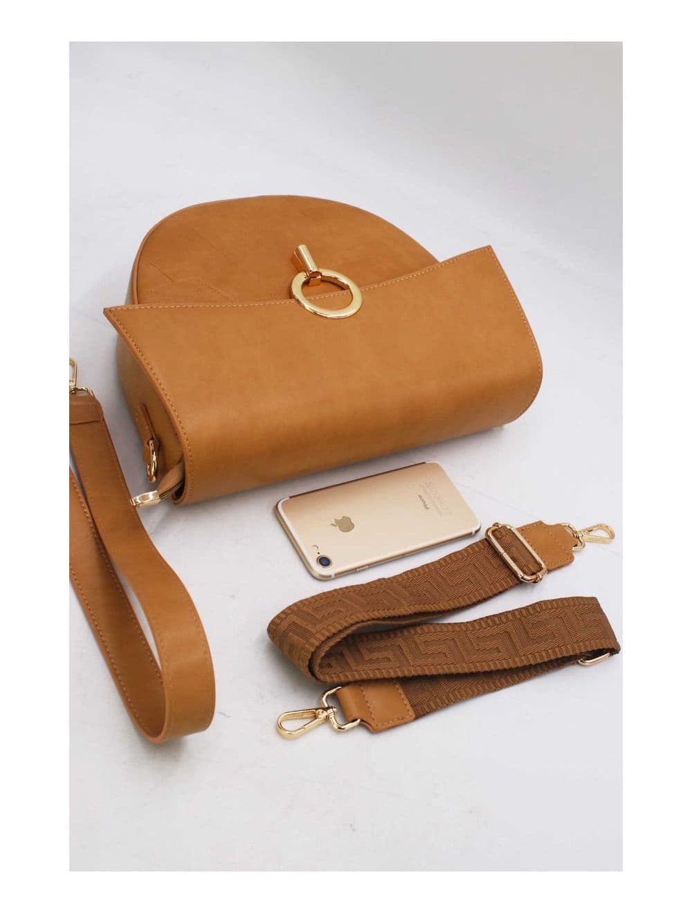 Sac Bandoulière à Boucle d'Or 24B-6002-Abricot — vue 5