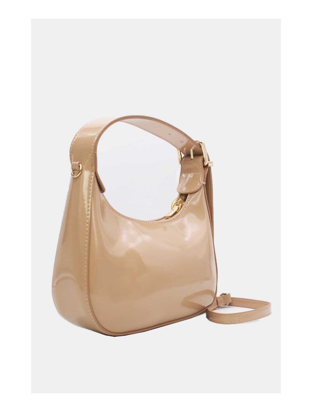 Sac Porté Épaule Demi Lune Verni Forme Croissant 24P-5910-Abricot — vue 3