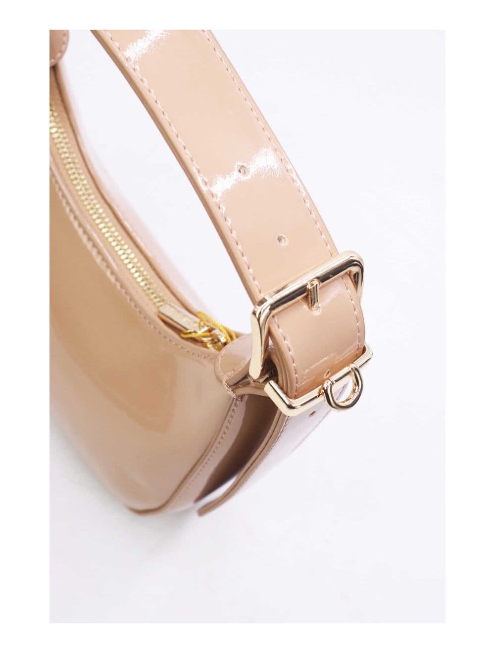 Sac Porté Épaule Demi Lune Verni Forme Croissant 24P-5910-Abricot — vue 4