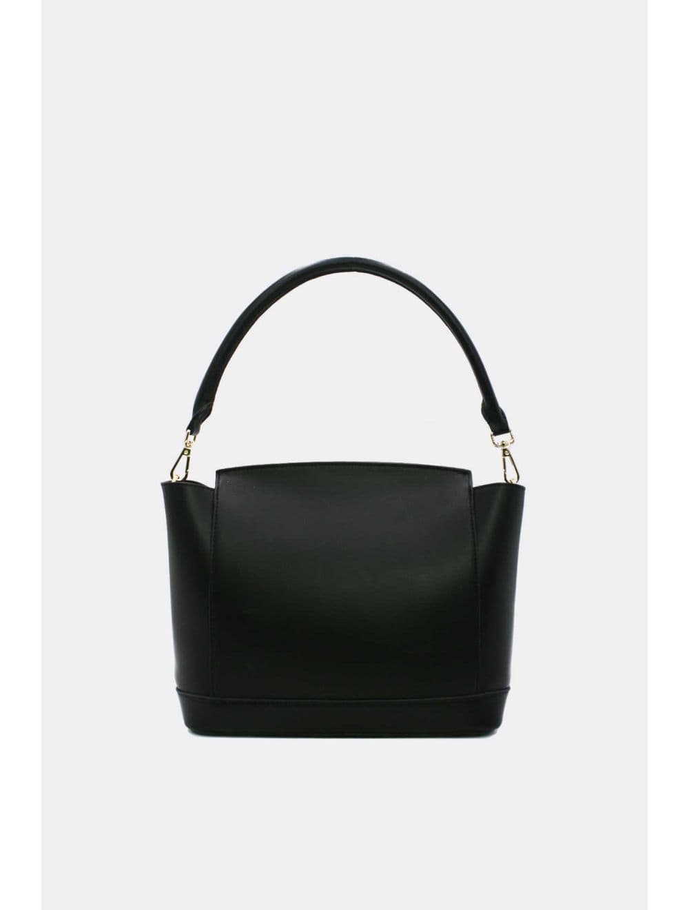 Sac à Main à rabat minimaliste Avec Ceinture-6875-Noir — vue 3