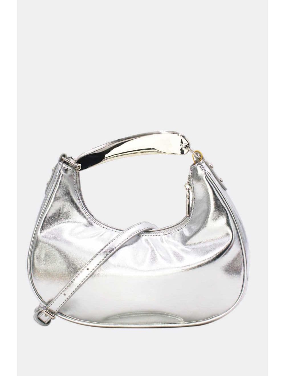 Sac Bandoulière Demi-lune 25P-6327-Argenté