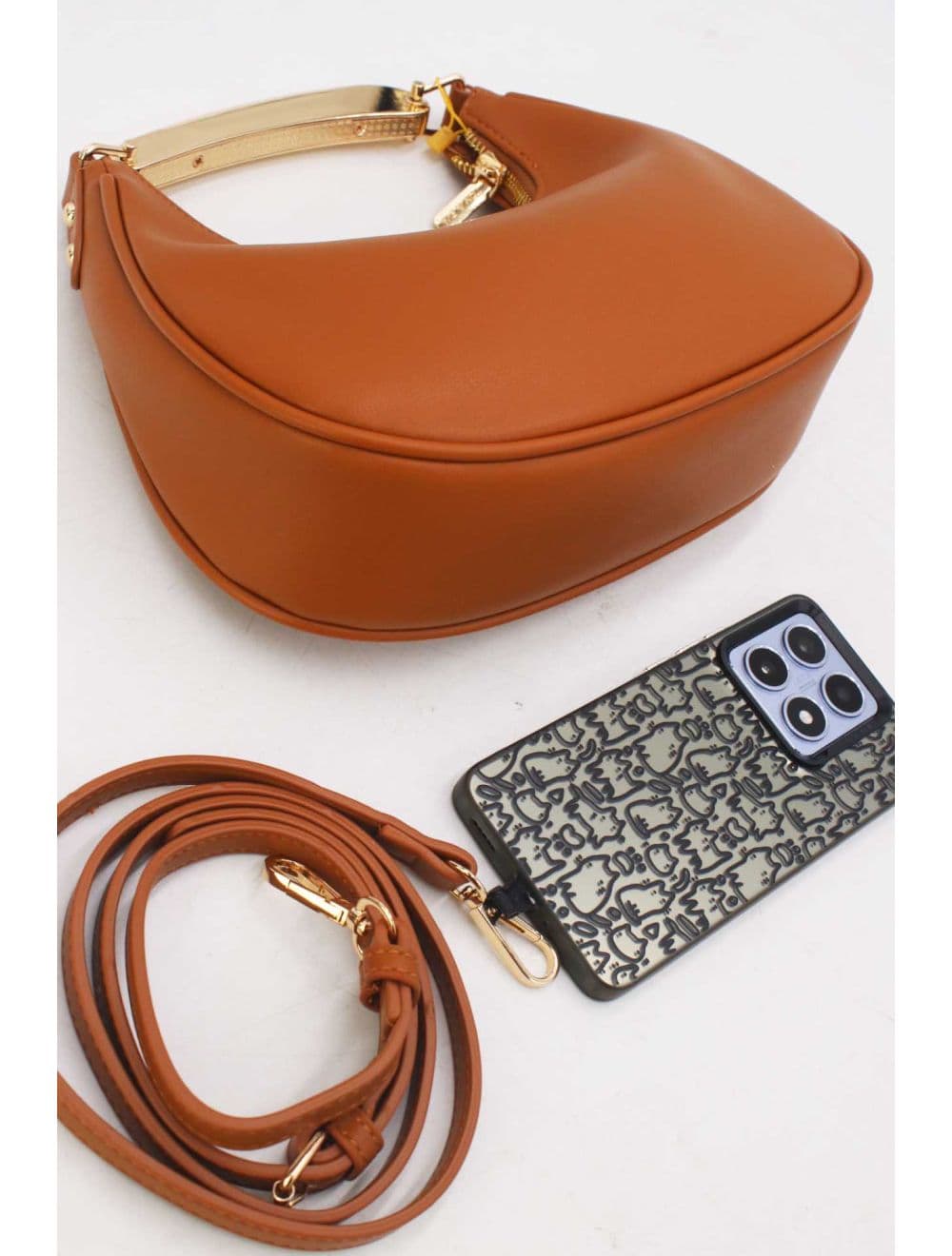 Sac Bandoulière Demi-lune 25P-6327-Marron — vue 4