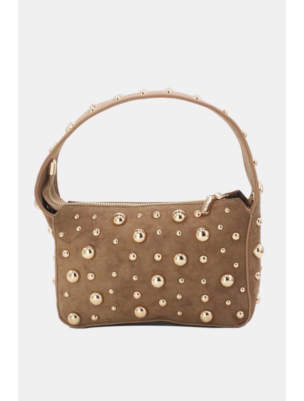 Pochette Clouté et Velours 24P-6164-Camel — vue 4