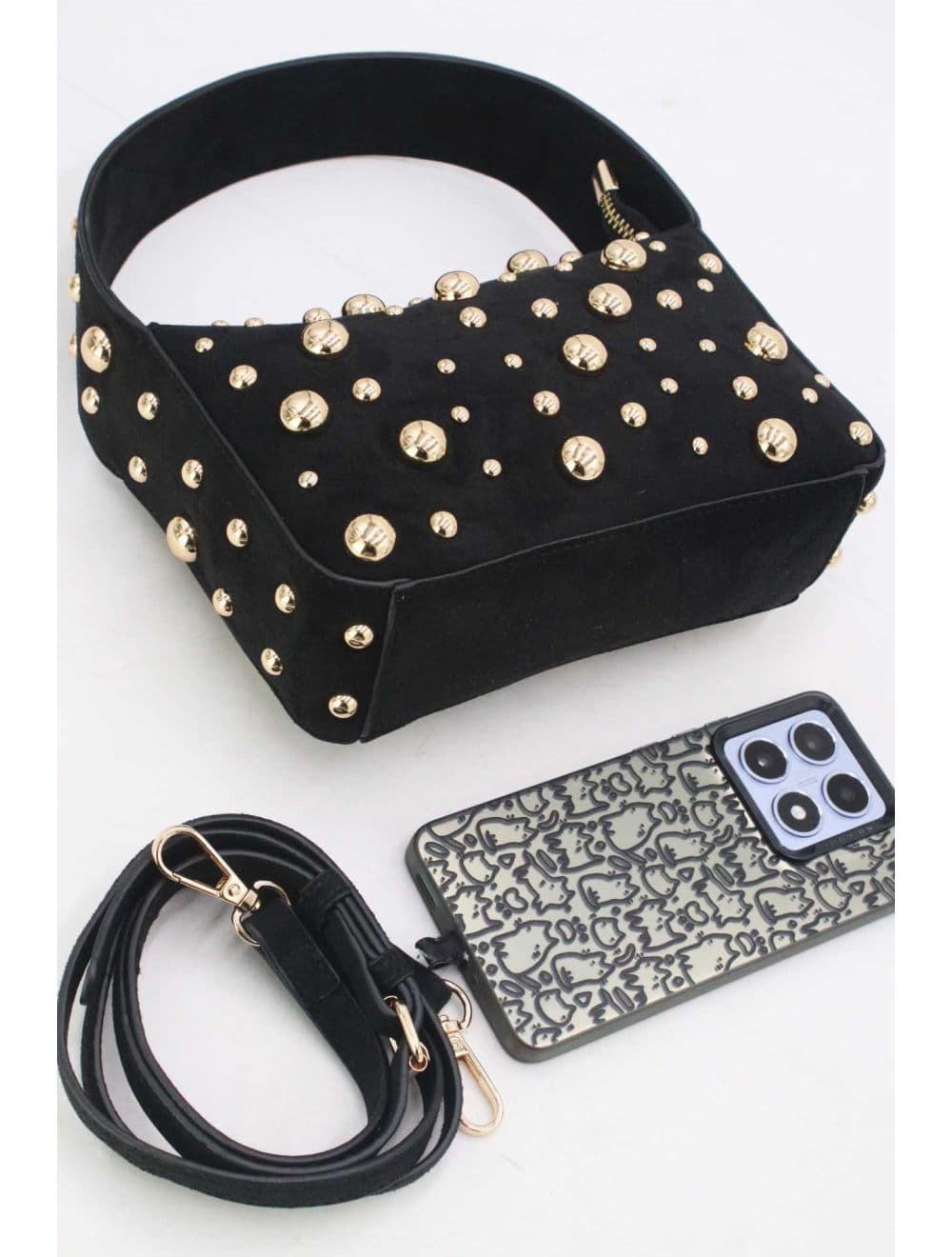 Pochette Clouté et Velours 24P-6164-Noir — vue 4