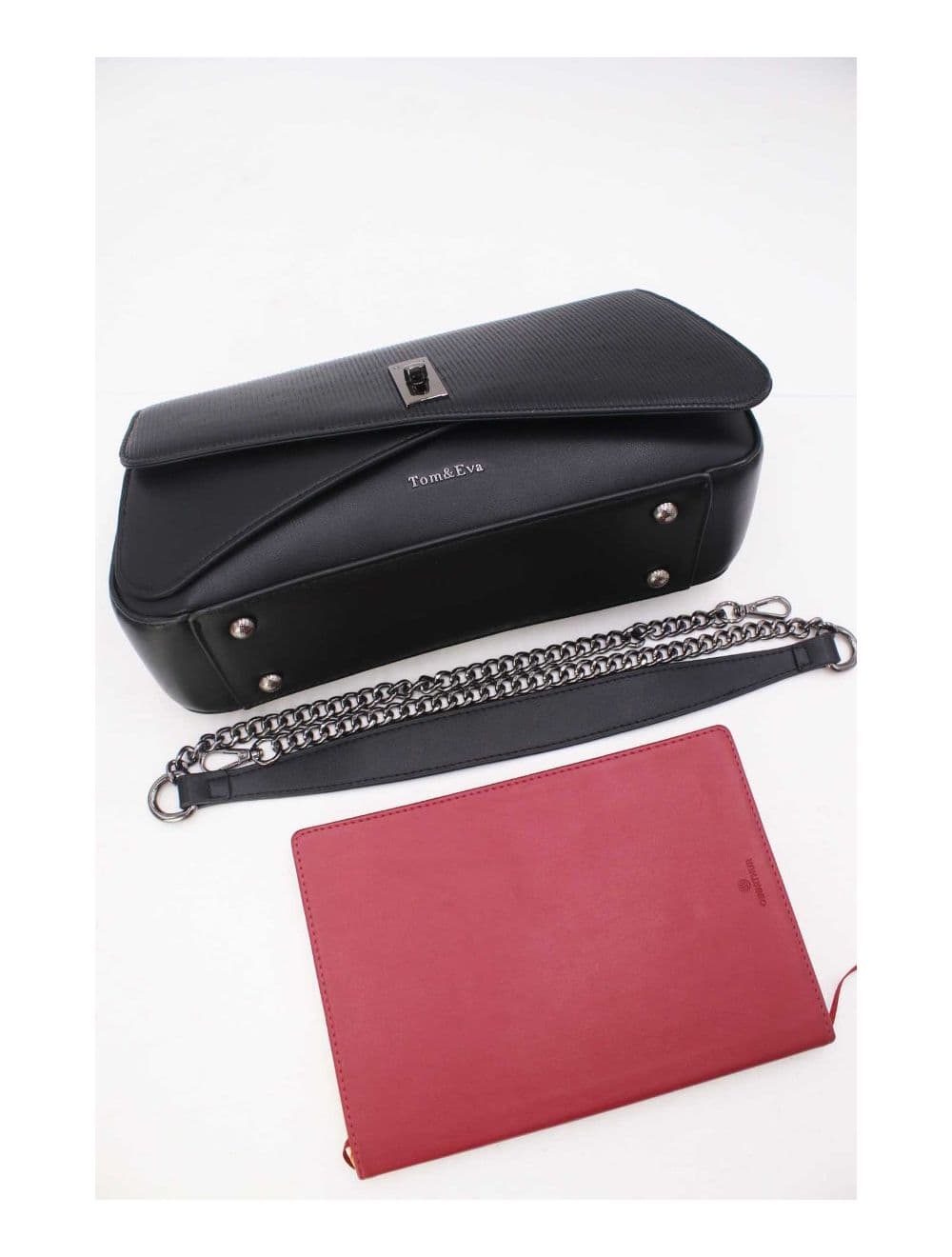 Sac Bandoulière Avec Rabat Asymétrique 24B-6109-Noir — vue 4