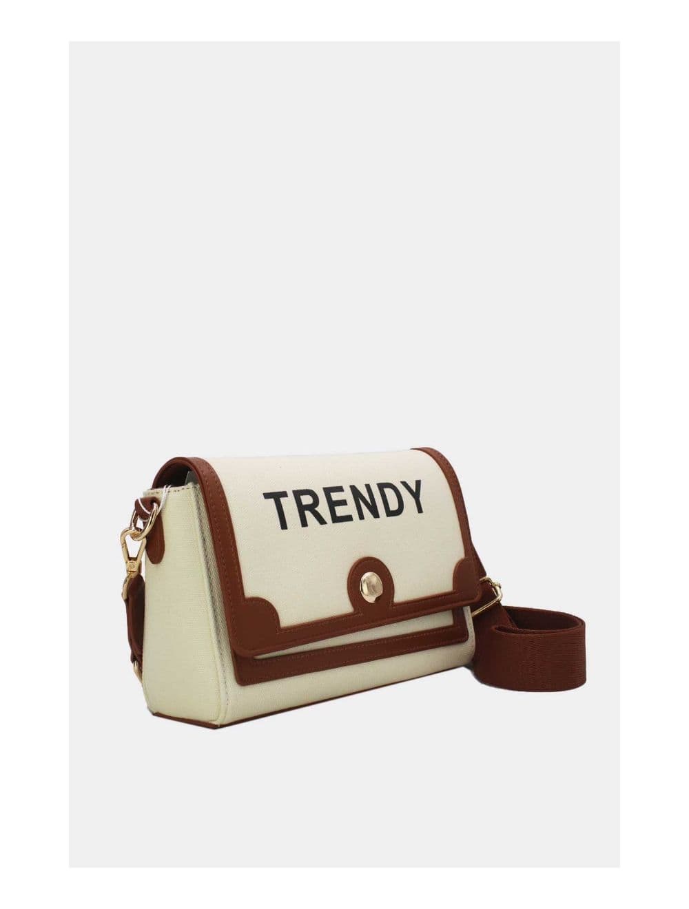 Sac Bandoulière Effet Tissu 24P-6089-Beige/Brown
