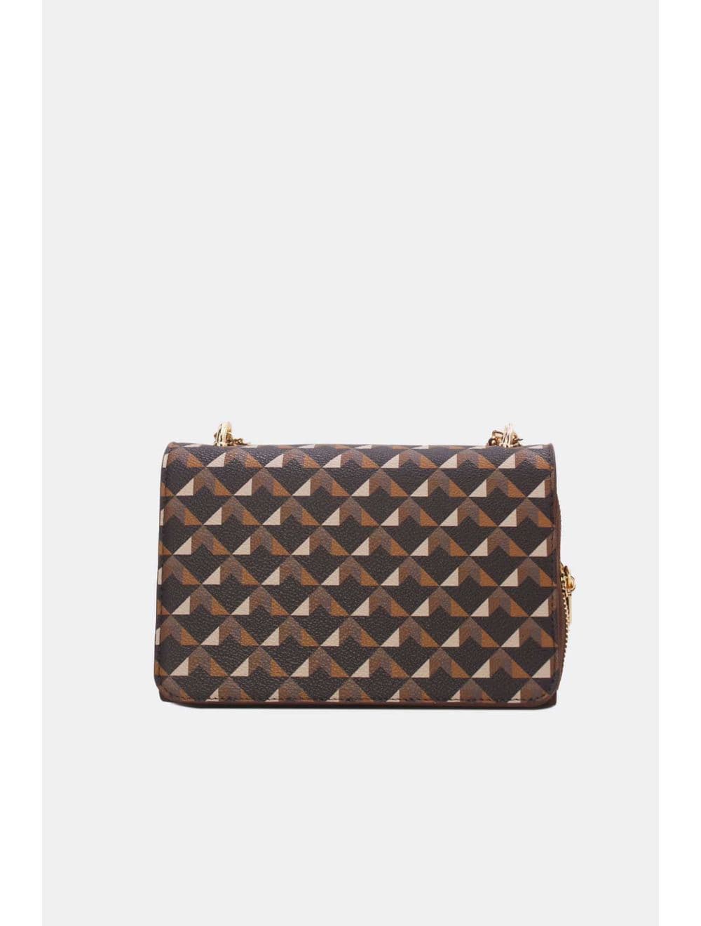 Sac à Bandoulière Motif Géométrique 24P-6085-Café — vue 2