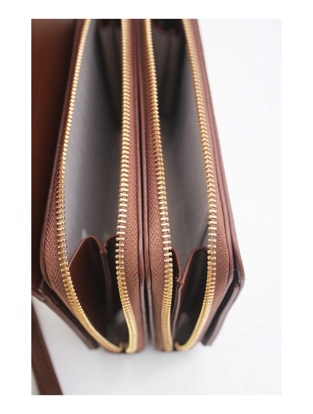 Sac à Bandoulière Motif Géométrique 24P-6085-Café — vue 3