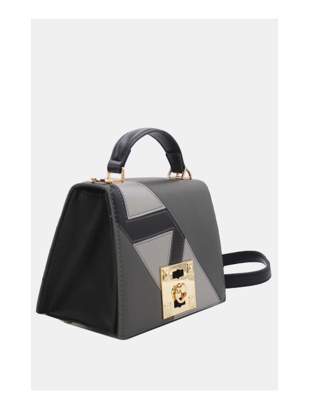 Petit Sac à Main Patchwork Moderne 24P-5964-Noir — vue 3