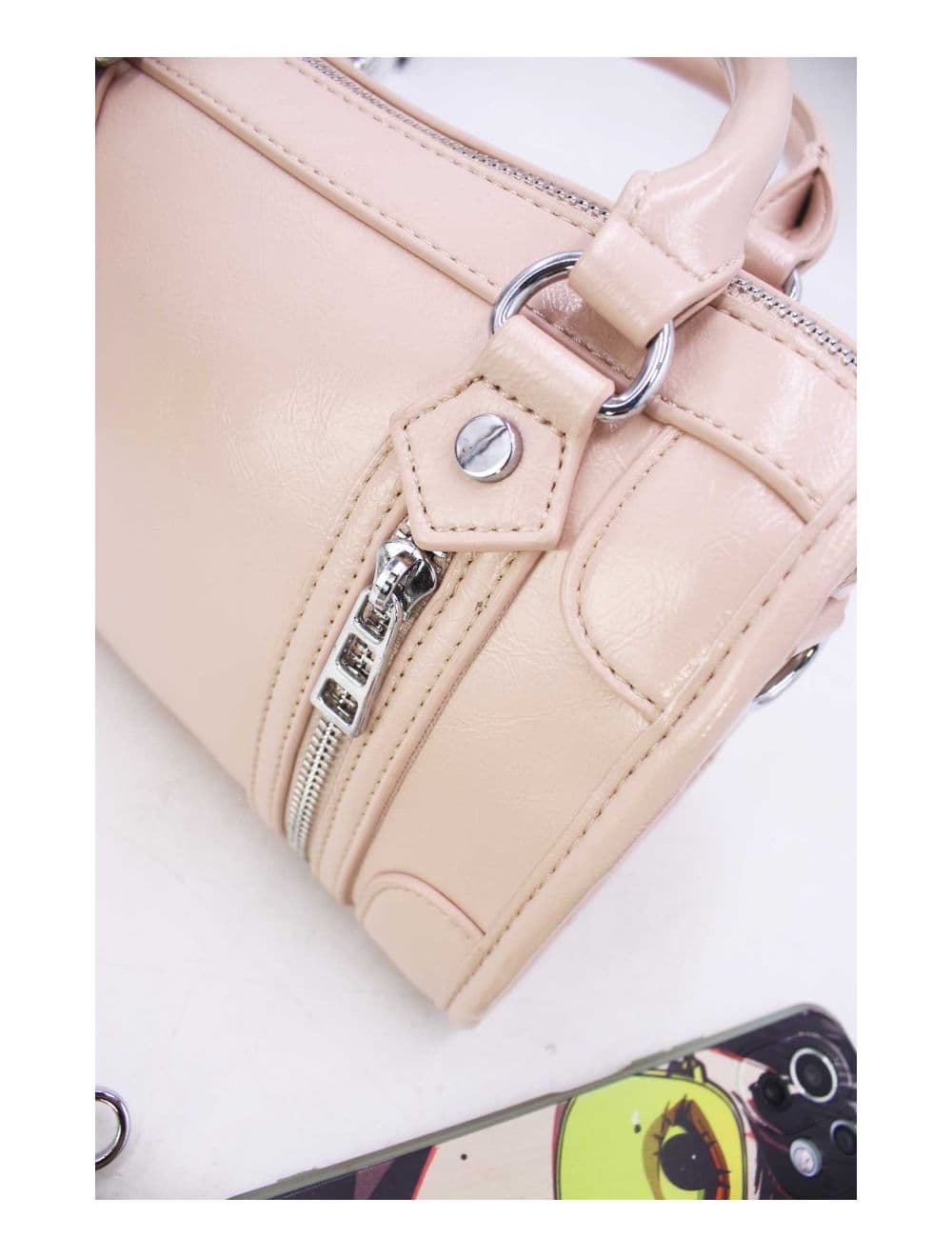 Petit Sac Bowling Femme Zips Décoratifs 24B-5963-Pink