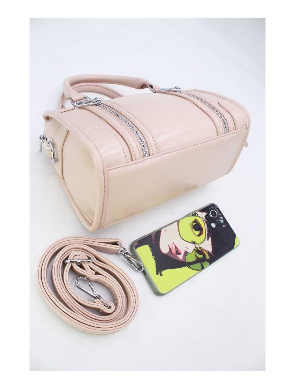 Petit Sac Bowling Femme Zips Décoratifs 24B-5963-Pink — vue 2