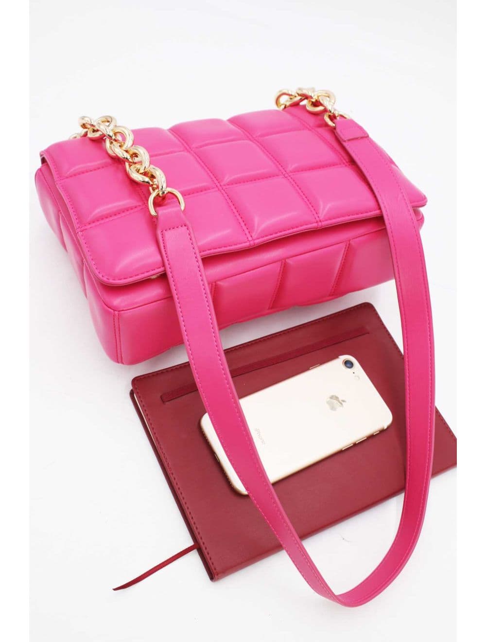 Sac Bandoulière Biface à Rabat Matelassé-20H-3011-Rose — vue 4