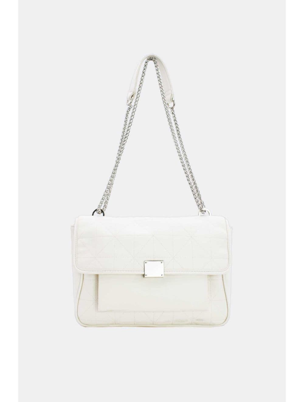 Sac Bandoulière porté épaule effet matelassé à rabat 5450-Beige