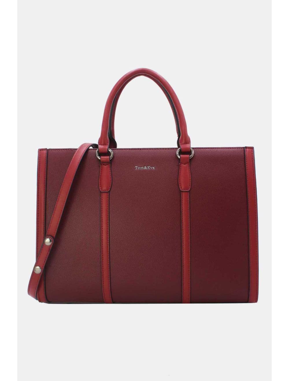 Grand Cabas Effet Cuir 25B-6348-Burgundy