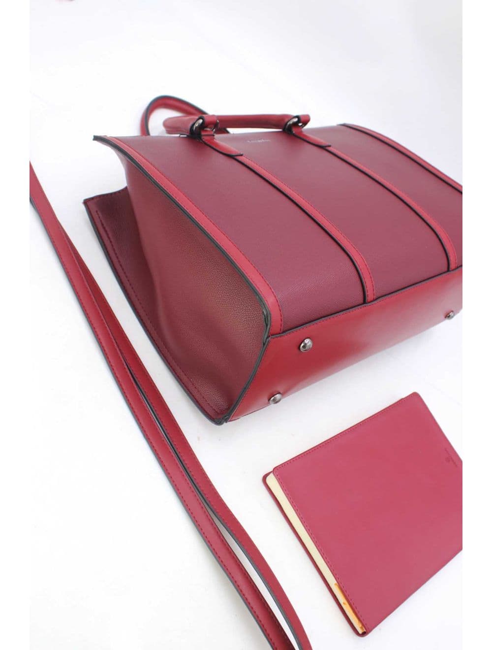 Grand Cabas Effet Cuir 25B-6348-Burgundy — vue 4