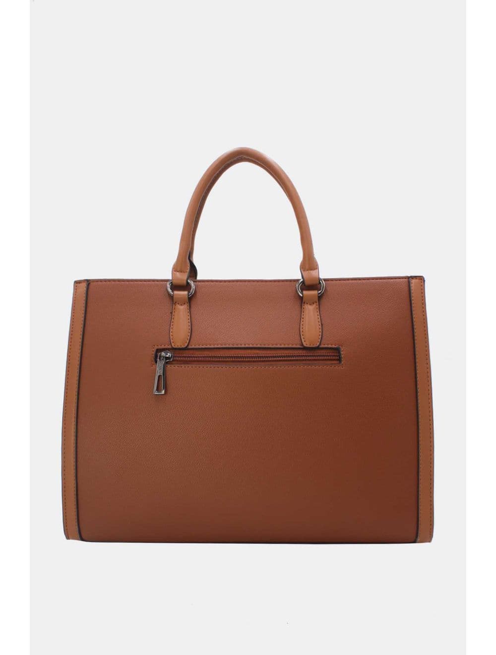 Grand Cabas Effet Cuir 25B-6348-Marron — vue 3