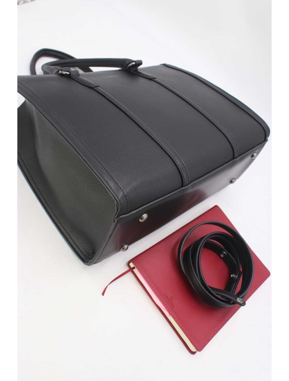 Grand Cabas Effet Cuir 25B-6348-Noir — vue 4