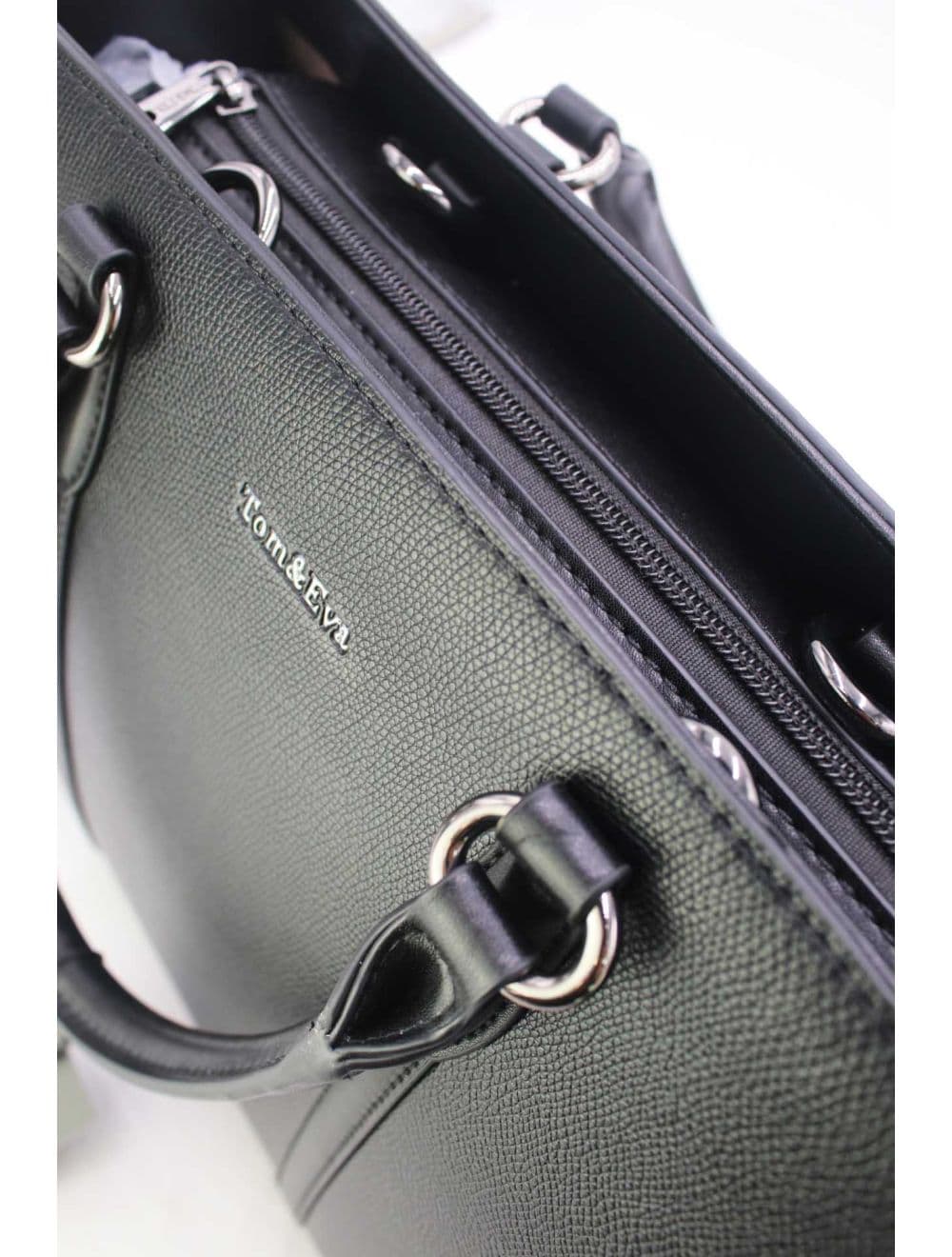 Grand Cabas Effet Cuir 25B-6348-Noir — vue 5