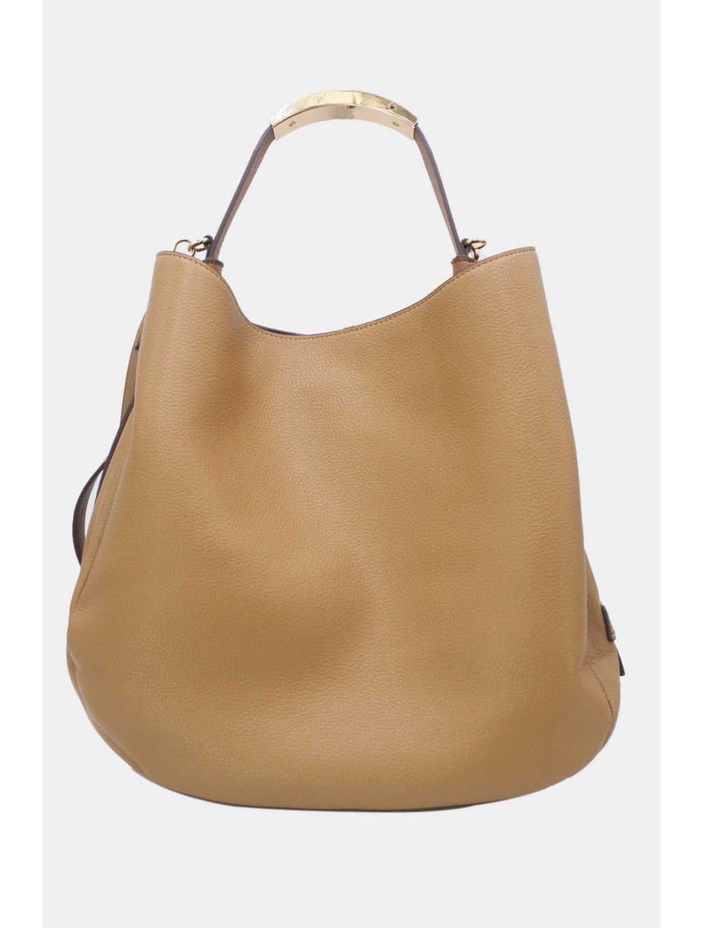 Sac Hobo Souple Polyvalent avec Détail Métallique Doré 25B-6355-Camel — vue 3