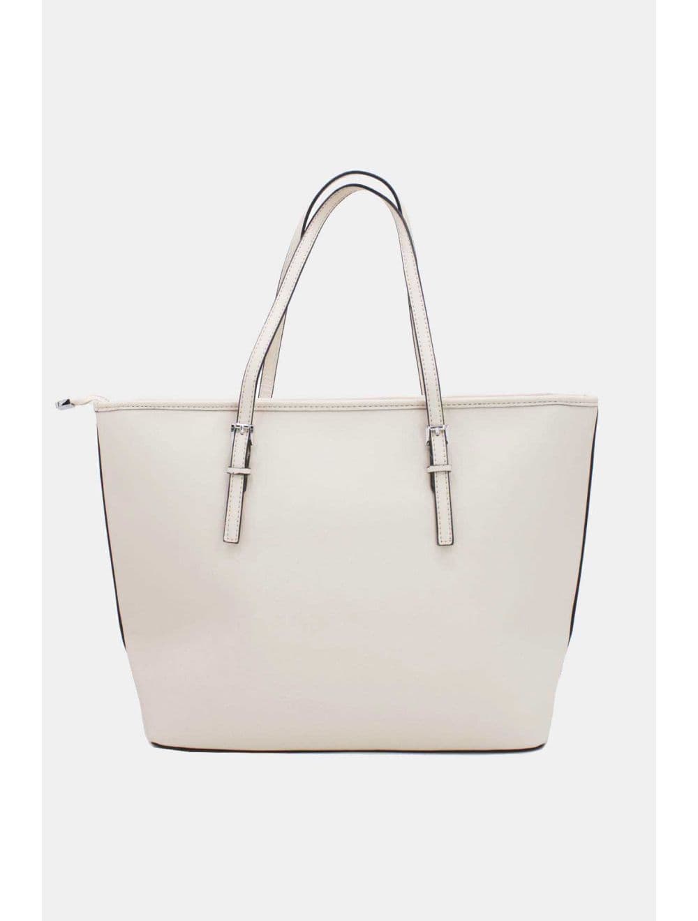 Cabas Classique Effet Cuir Rigide 6228F-SS26-Silver detail-Beige — vue 3