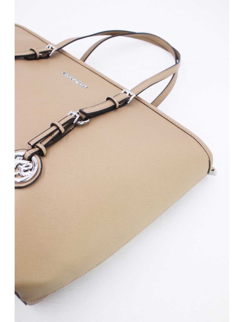 Cabas Classique Effet Cuir Rigide 6228F-SS26-Silver detail-Taupe — vue 4