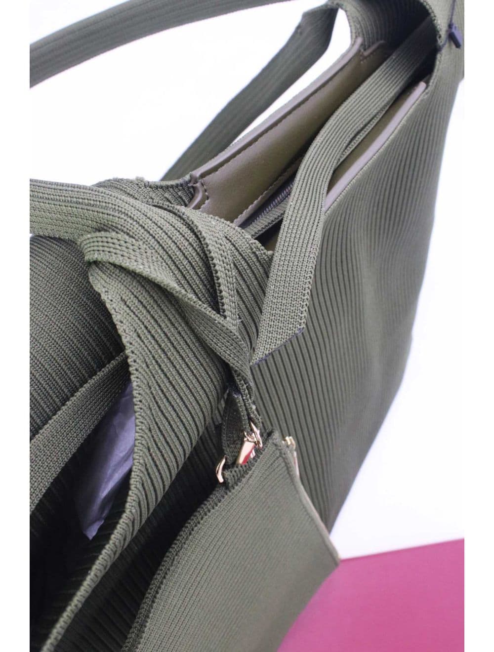 Grand Cabas En Tissu Pliable 25P-6215-Vert — vue 5