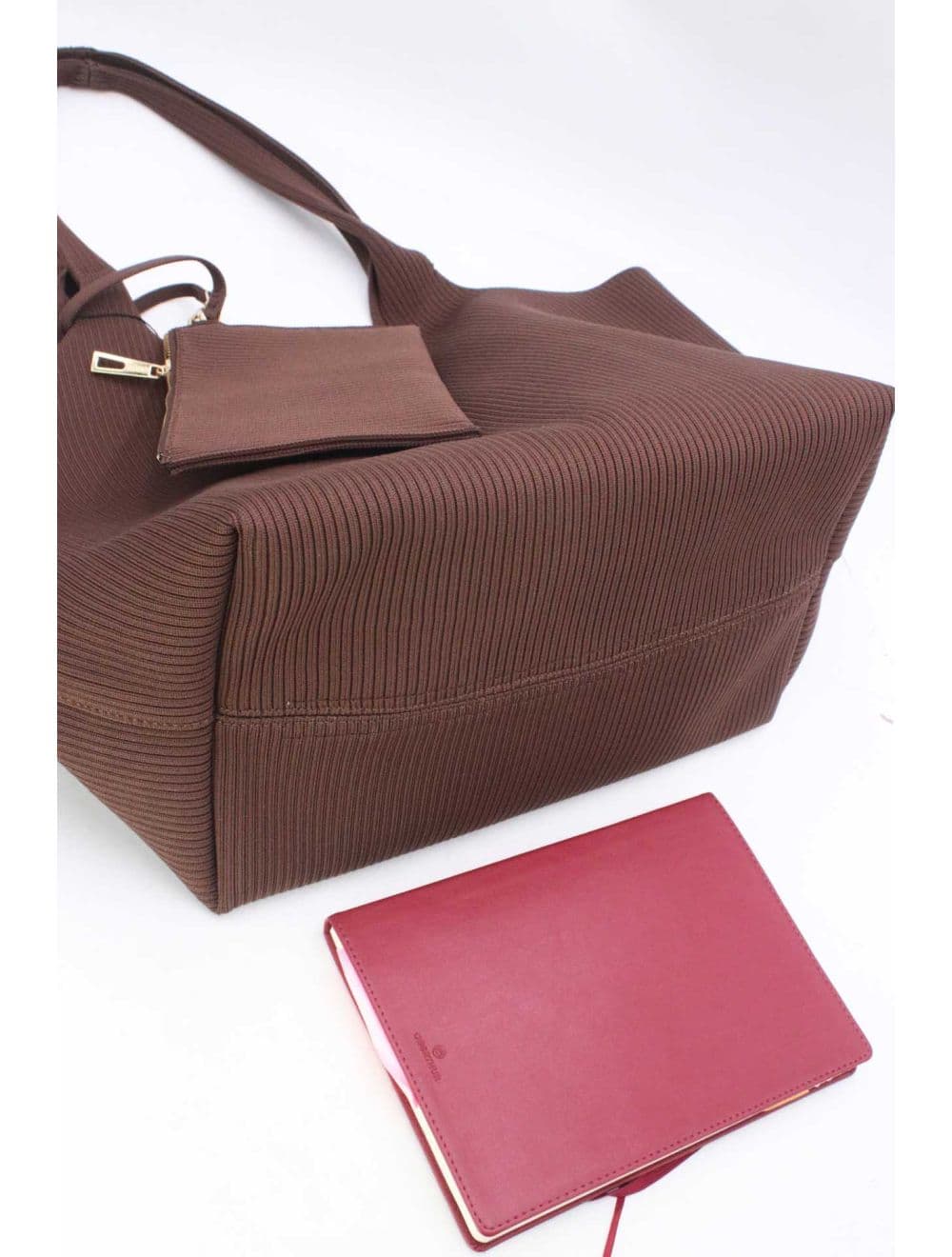 Grand Cabas En Tissu Pliable 25P-6215-Café — vue 5