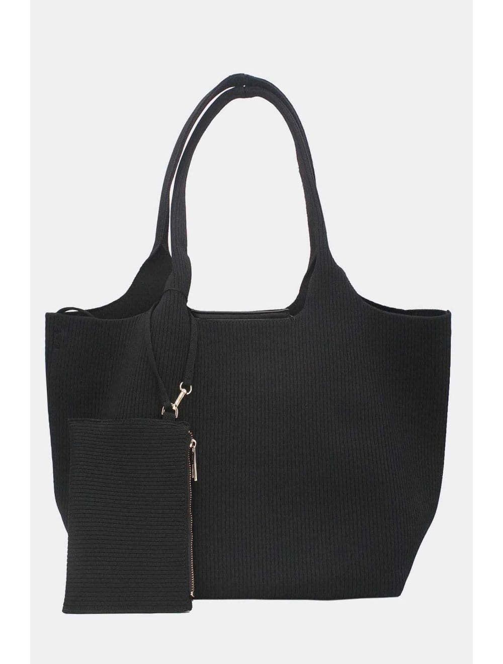 Grand Cabas En Tissu Pliable 25P-6215-Noir