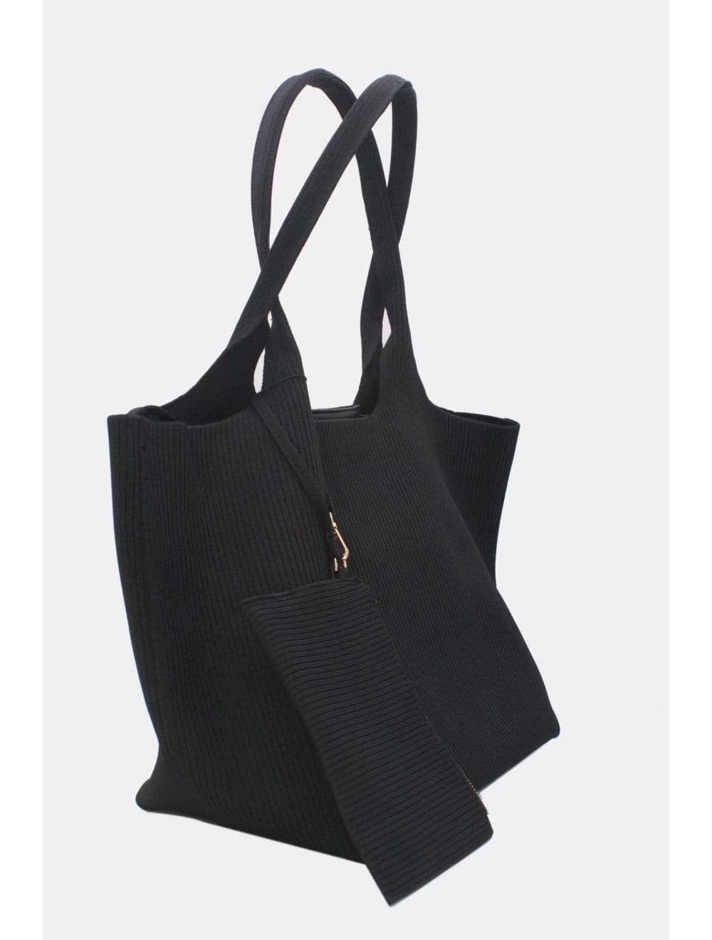 Grand Cabas En Tissu Pliable 25P-6215-Noir — vue 2