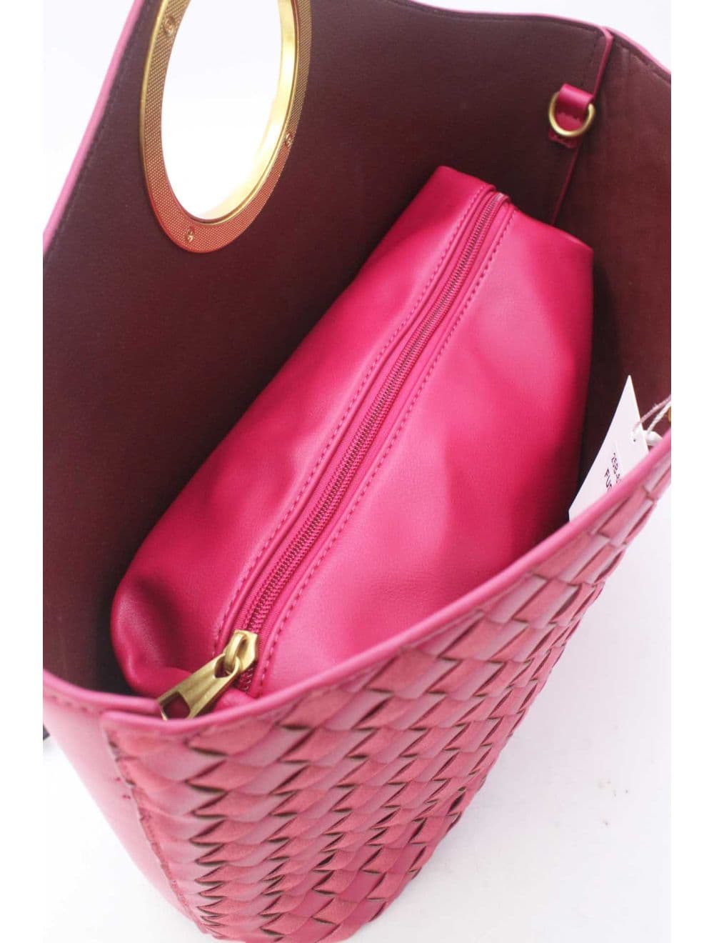 Sac Cabas Tressé Bimatière 25B-6202-Fushia — vue 5