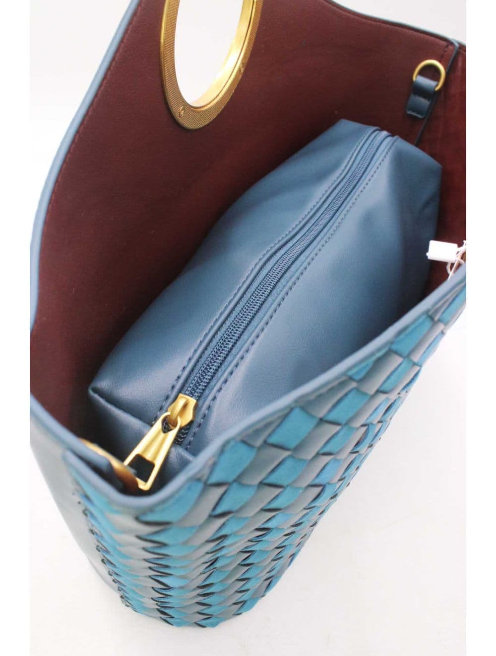 Sac Cabas Tressé Bimatière 25B-6202-Bleu — vue 5