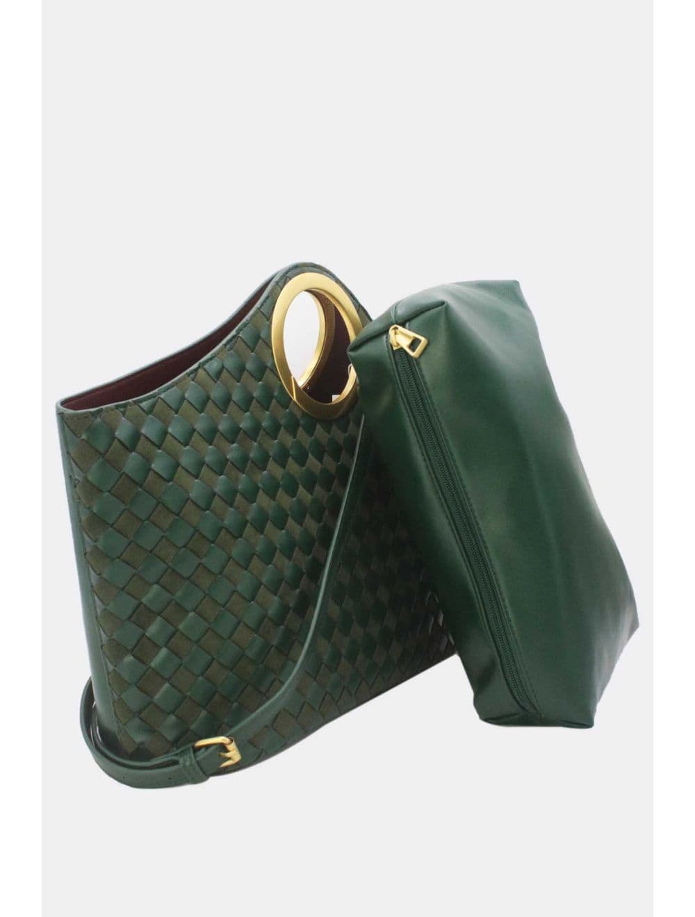 Sac Cabas Tressé Bimatière 25B-6202-Vert — vue 2