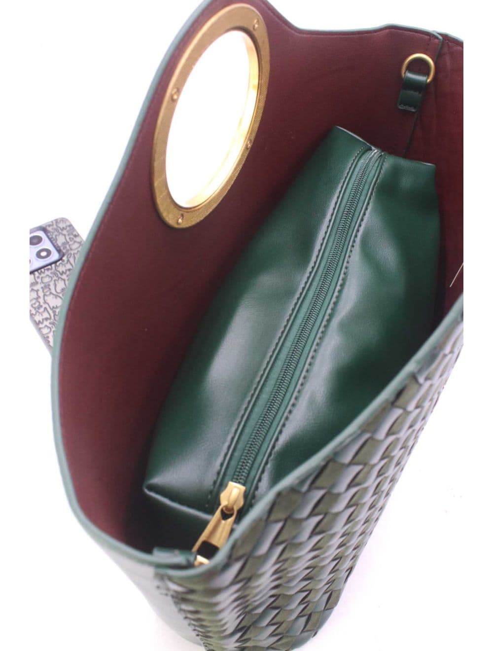Sac Cabas Tressé Bimatière 25B-6202-Vert — vue 5