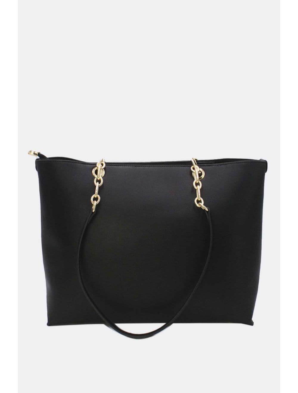 Sac Cabas Patchwork Effet Tissu 25B-6191-Noir — vue 3