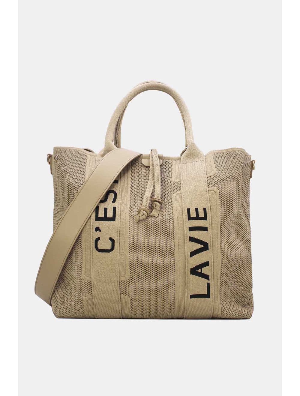 Sac Cabas Transformable En Maille 24B-6081#-Camel — vue 4