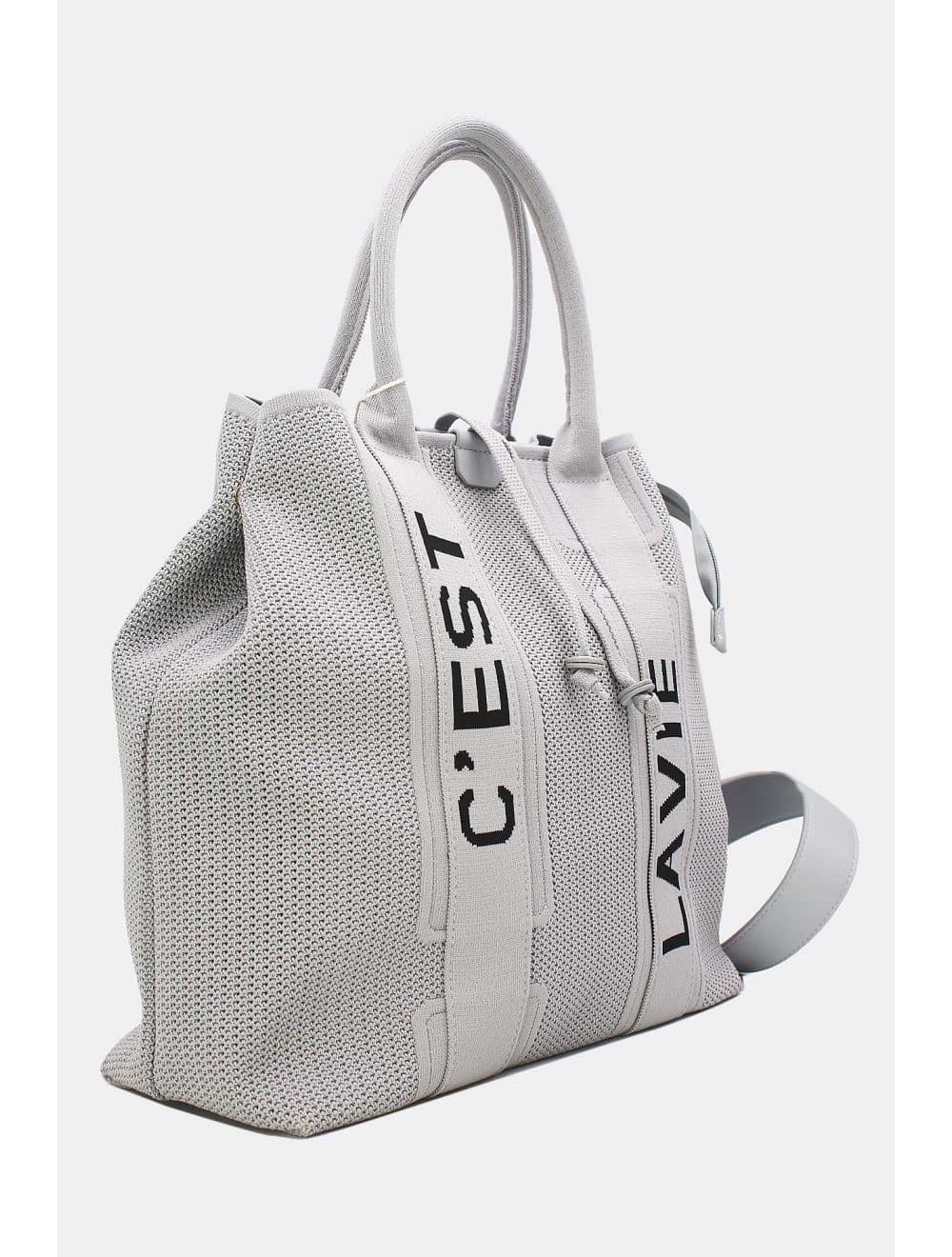 Sac Cabas Transformable En Maille 24B-6081#-Gris — vue 3