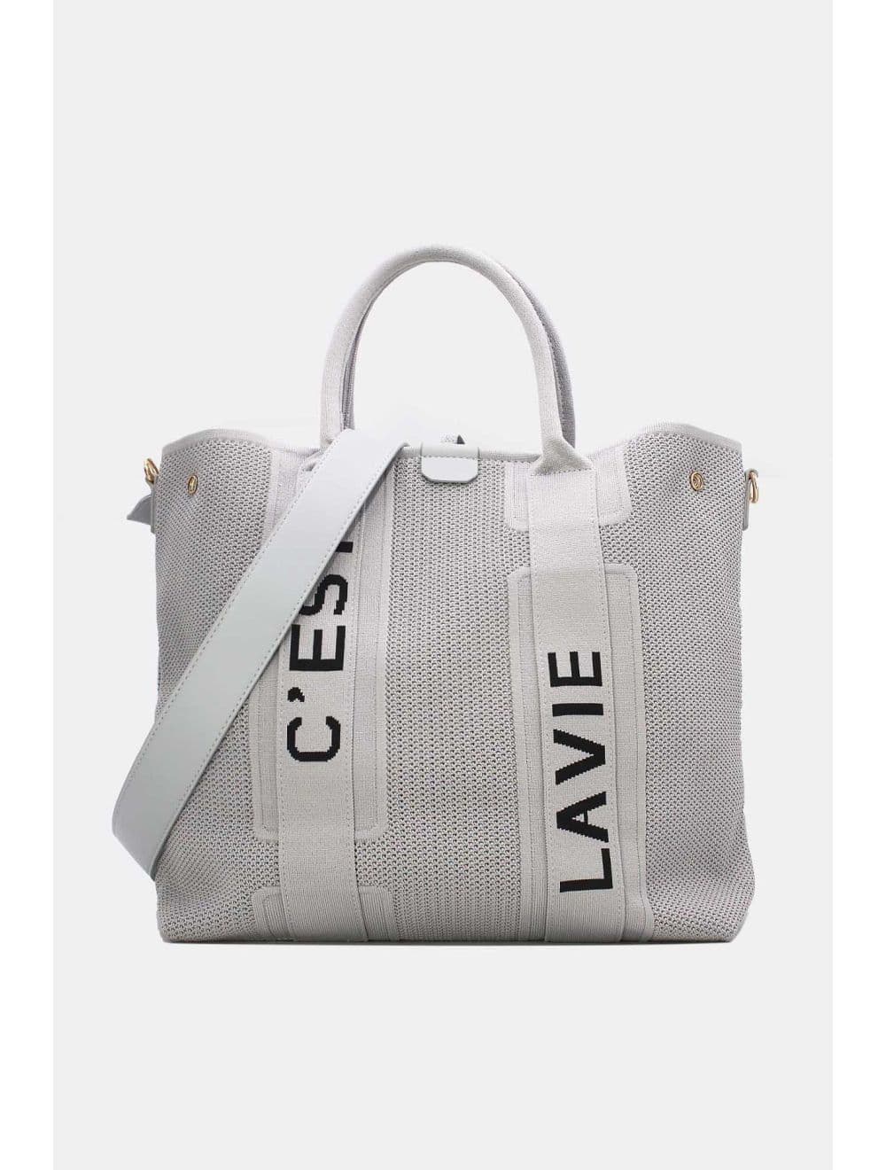 Sac Cabas Transformable En Maille 24B-6081#-Gris — vue 4