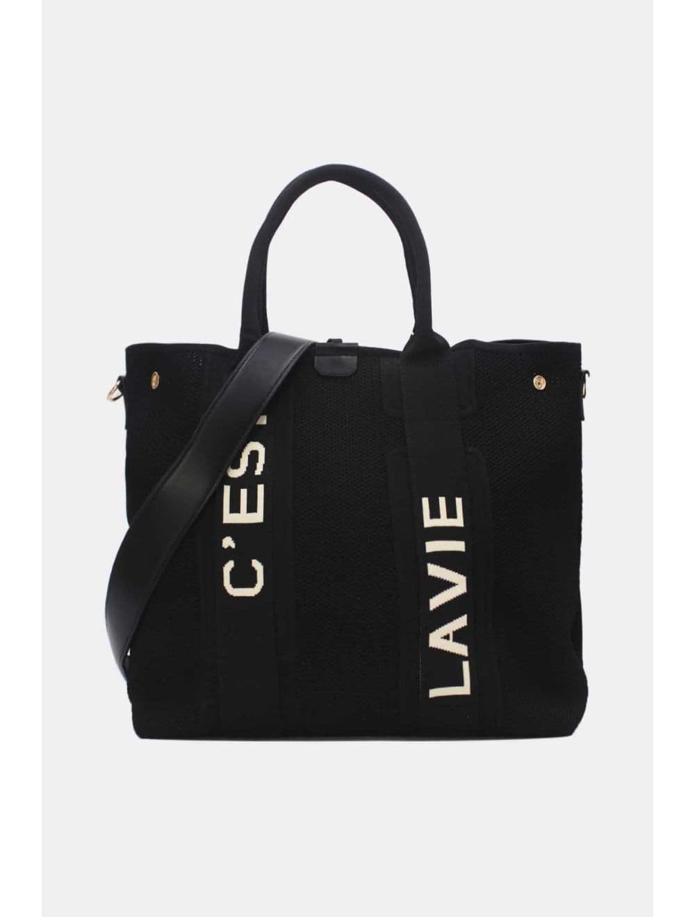 Sac Cabas Transformable En Maille 24B-6081#-Noir — vue 4